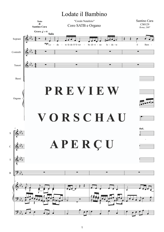Produktgalerie: Seite 2 von 9 Lodate il Bambino - Canto di Natale, , Gemischter Chor und Orgel