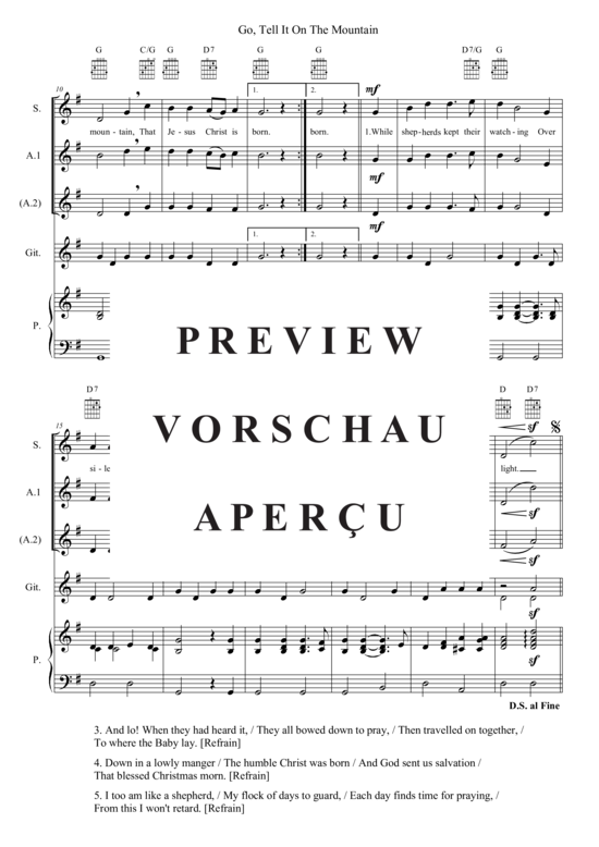 Produktgalerie: Seite 3 von 3 Go Tell It On The Mountain , , (Frauenchor SAA)