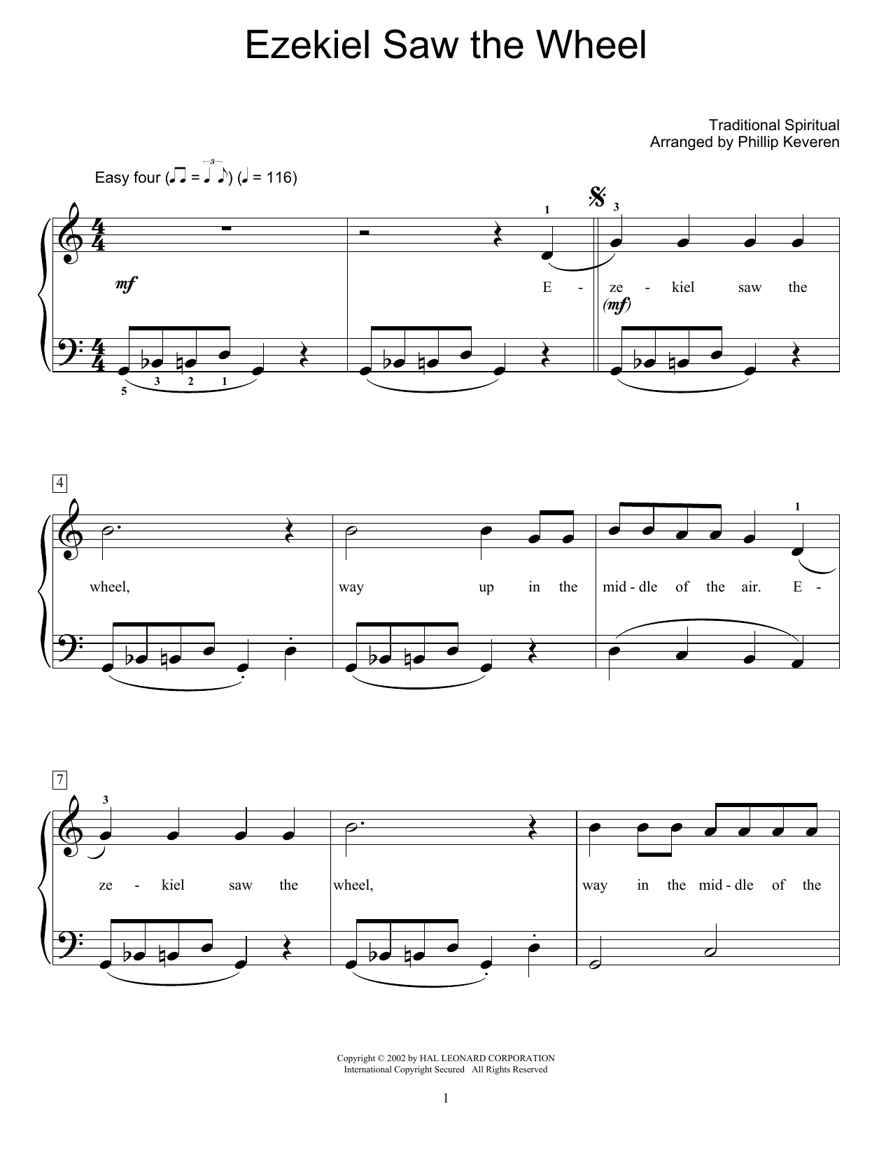 Produktgalerie: Seite 1 von 1 Ezekiel Saw The Wheel (arr. Phillip Keveren), , Klavier