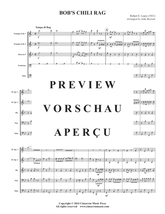 Produktgalerie: Seite 3 von 17 Bob´s Chili Rag , , (Blechbläserquintett)