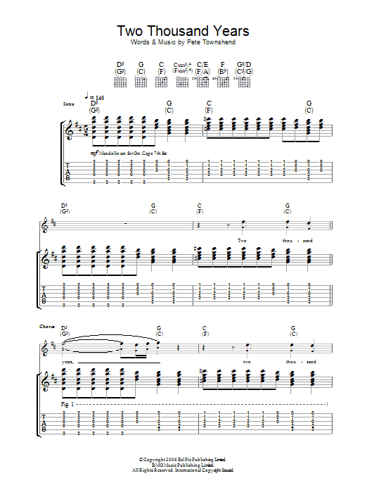 Produktgalerie: Seite 1 von 1 Two Thousand Years, The Who, Gitarre