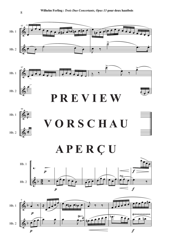 Product gallery: Page 9 of 21 Three Duos Concertants, Opus 13 , , (Oboe duet)