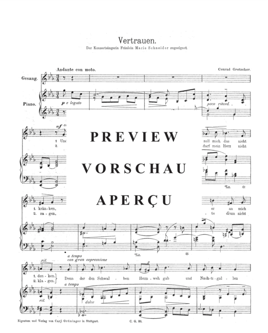 Product gallery: Page 2 of 3 Vertrauen , , Piano and Voice
