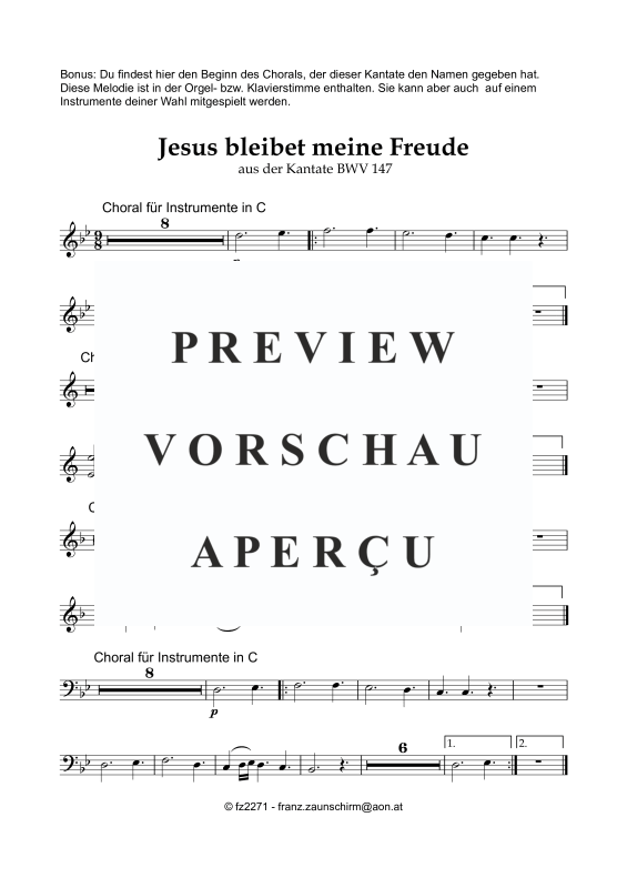 Produktgalerie: Seite 8 von 8 Jesus bleibet meine Freude, , Horn in F und Orgel