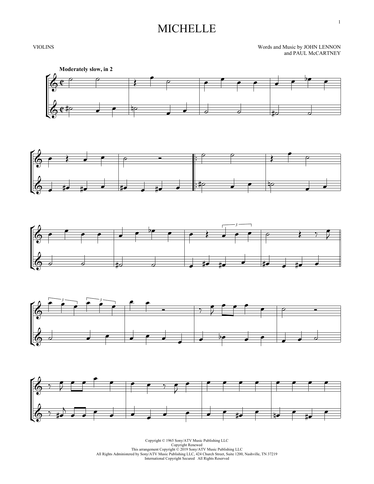 Product gallery: Page 1 of 1 Michelle, The Beatles