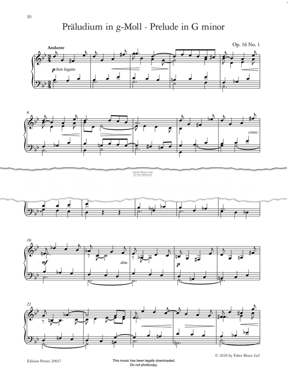 Produktgalerie: Seite 1 von 1 Prelude In G Minor Op.16 No.1, Clara Schumann, Klavier