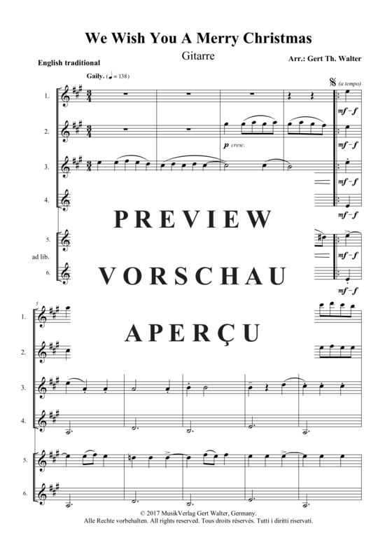 Produktgalerie: Seite 2 von 3 We Wish You A Merry Christmas , , (4-6 Gitarren)