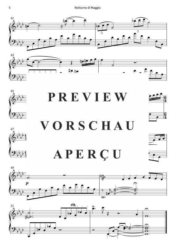 Produktgalerie: Seite 7 von 7 Un sogno lontano sopra il Notturno di maggio, Daniela Berlin, Klavier Solo