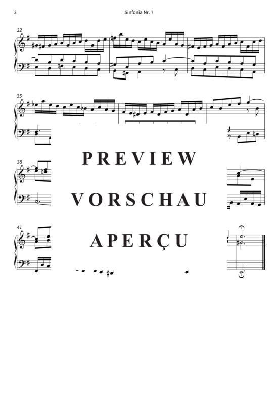 Produktgalerie: Seite 6 von 6 Sinfonia Nr. 7 - BWV 793 , , Klavier Solo