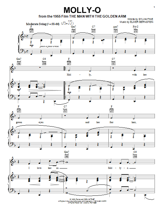 Produktgalerie: Seite 1 von 1 Molly-O, Elmer Bernstein, Gesang, Gitarre, Klavier