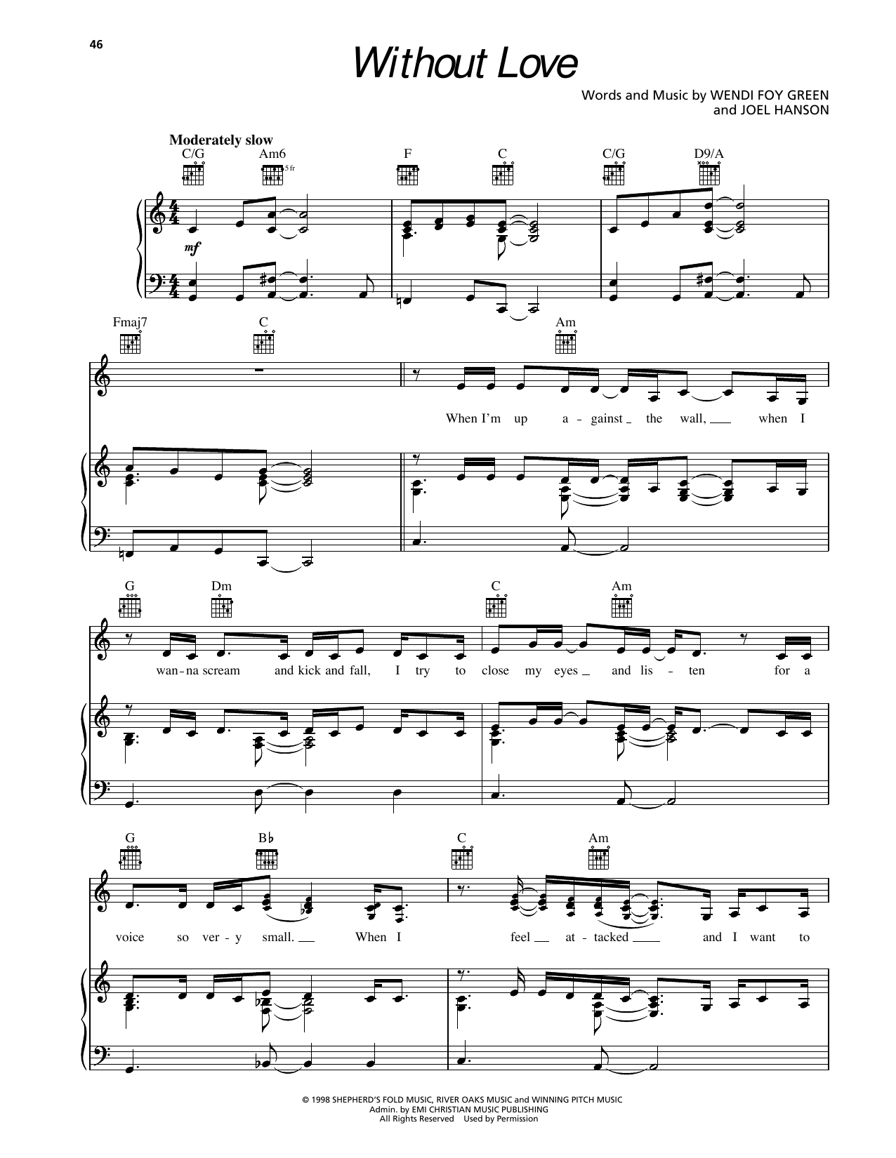 Produktgalerie: Seite 1 von 1 Without Love, Sierra, Gesang, Gitarre, Klavier