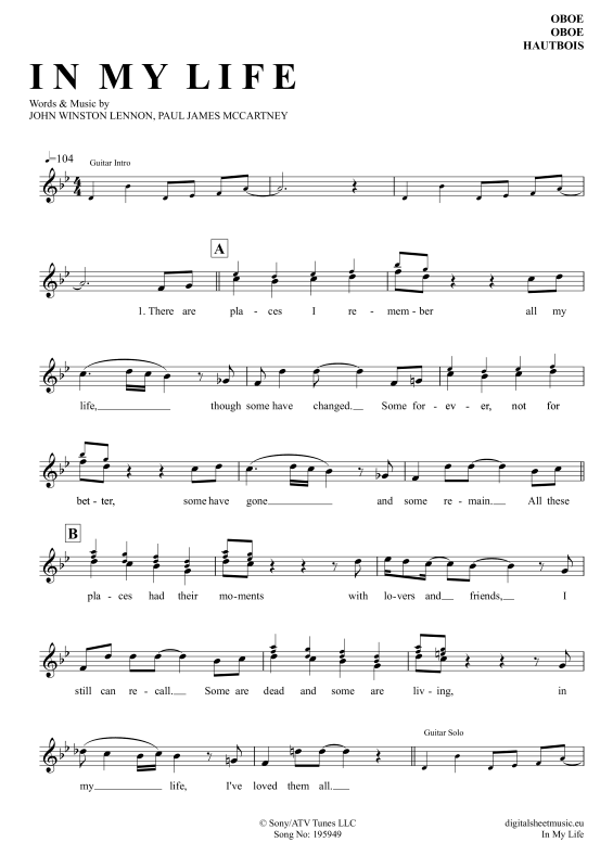 Produktbild zu: In My LifeThe Beatles