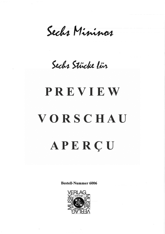 gallery: Sechs Mininos - Sechs Stücke für Flöte & Gitarre, , Querflöte und Gitarre - Partitur