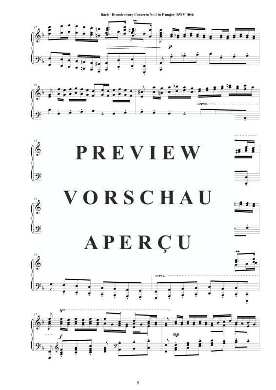 Produktgalerie: Seite 10 von 11 6 Brandenburgische Konzerte - Piano Version, , Klavier Solo - Gesamtausgabe