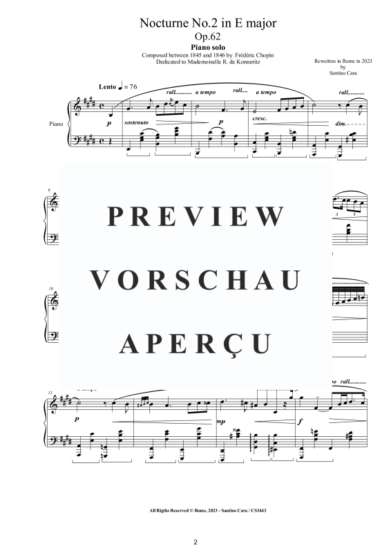 Product gallery: Page 3 of 9 Nocturne No. 2 in E major Op. 62, , Solo Piano