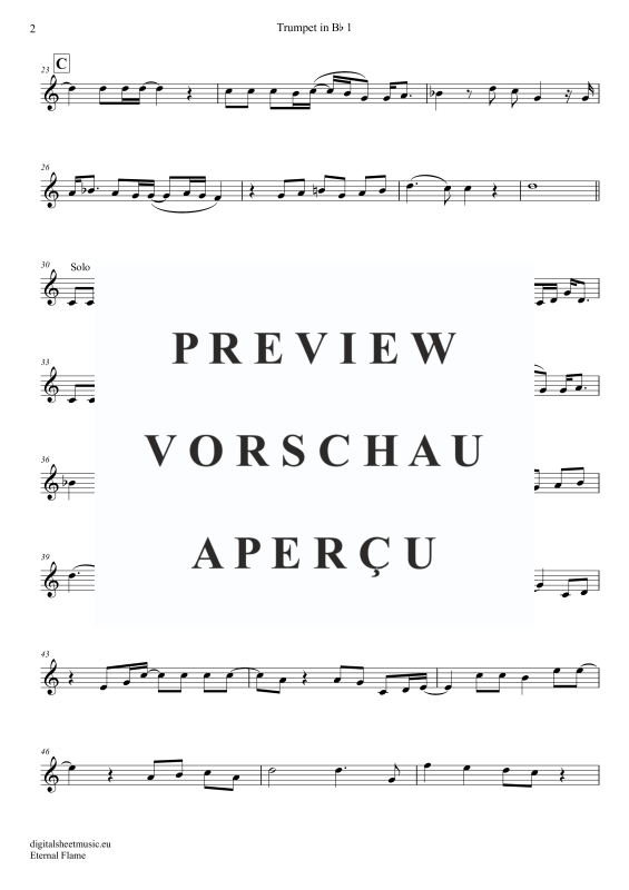 Produktgalerie: Seite 8 von 11 Eternal Flame, The Bangles, (Trompeten Trio + Klavier)