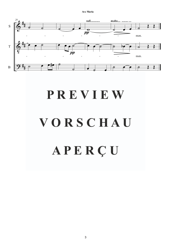 Produktgalerie: Seite 4 von 7 Ave Maria - Gebet, , Gemischter Chor 3-stimmig STB a capella