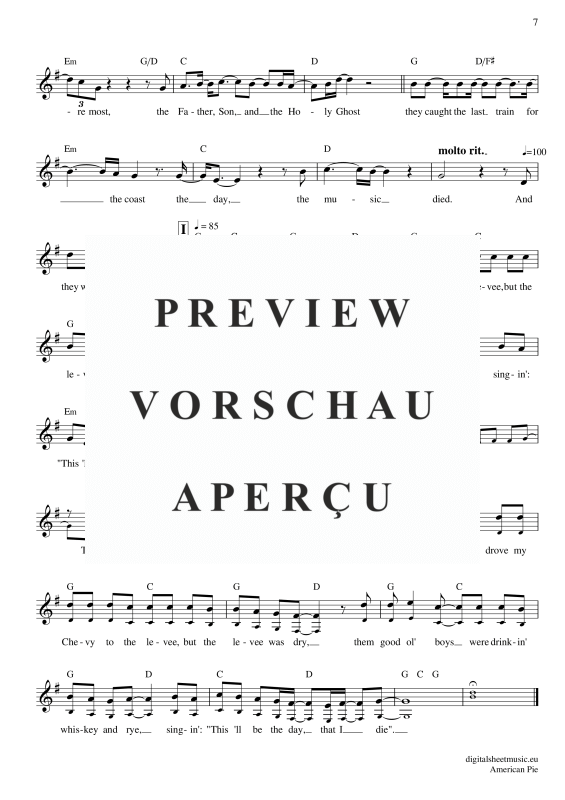 Product gallery: Page 8 of 8 American Pie , Mc Lean, Don, (vocals)