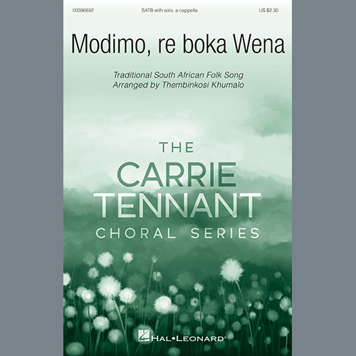 cover: Modimo, re boka Wena (arr. Thembinkosi Khumalo), Traditional South African Folk Song, Chor