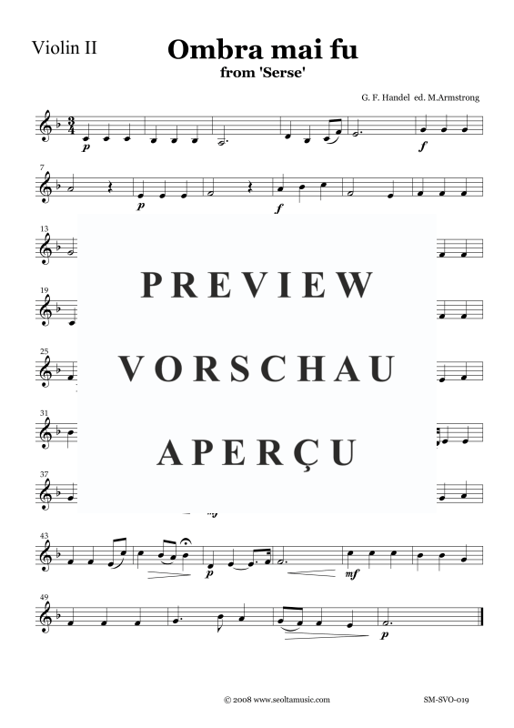 Produktgalerie: Seite 11 von 11 Ombra mai fu aus Serse, , Solo Gesang und Orchester
