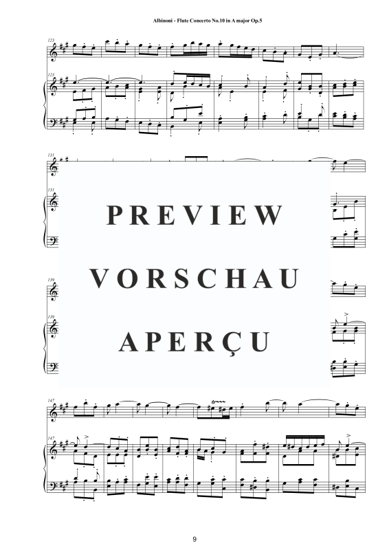 Product gallery: Page 10 of 11 Flute Concerto No.10 in A-Dur Op.5, , Flute and Piano/Harpsichord
