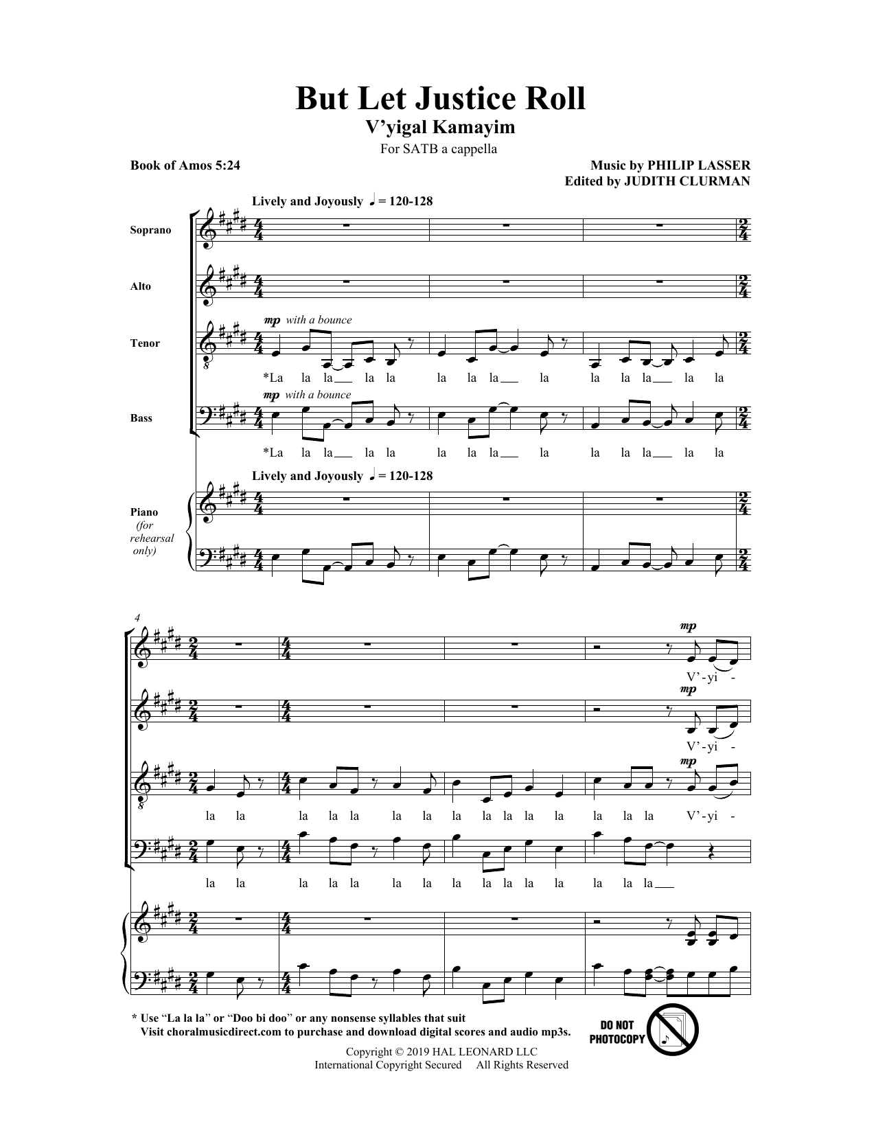 Produktgalerie: Seite 1 von 1 But Let Justice Roll, Philip Lasser, Chor
