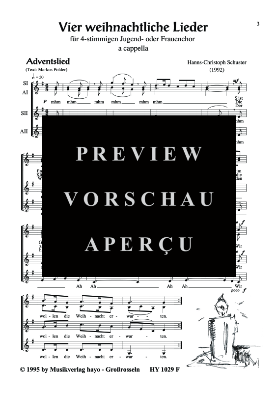 Product gallery: Page 5 of 11 Vier weihnachtliche Lieder, , (female choir SSAA)