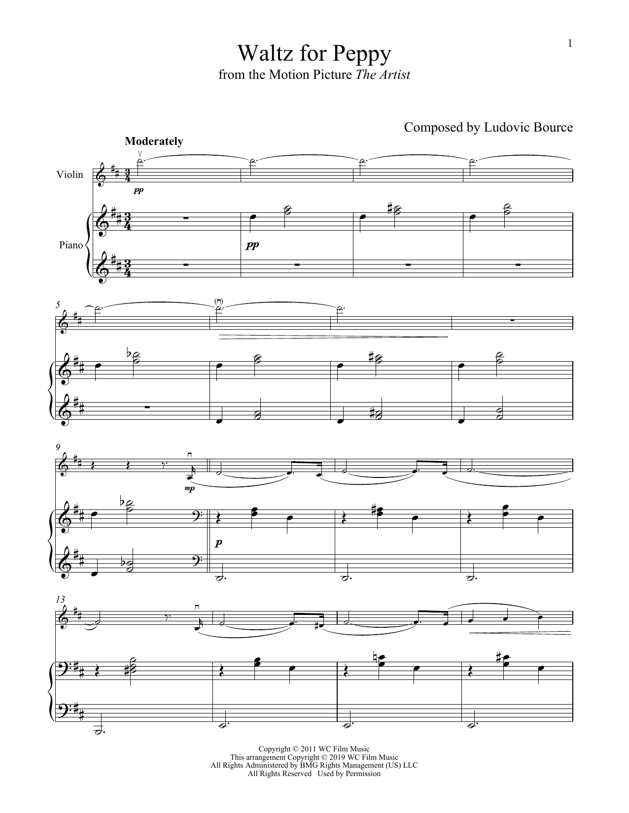Product gallery: Page 1 of 1 Waltz For Peppy (from The Artist), Ludovic Bource