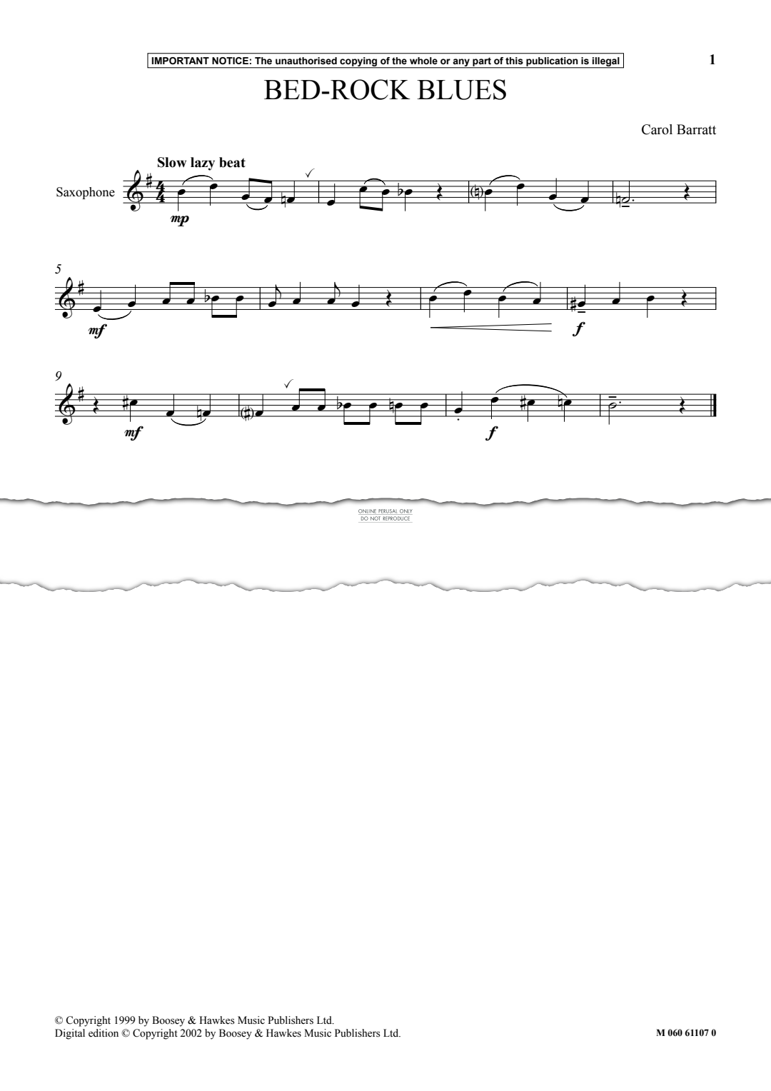 Produktgalerie: Seite 1 von 1 Bed Rock Blues, Carol Barratt, Klavier, Saxophon