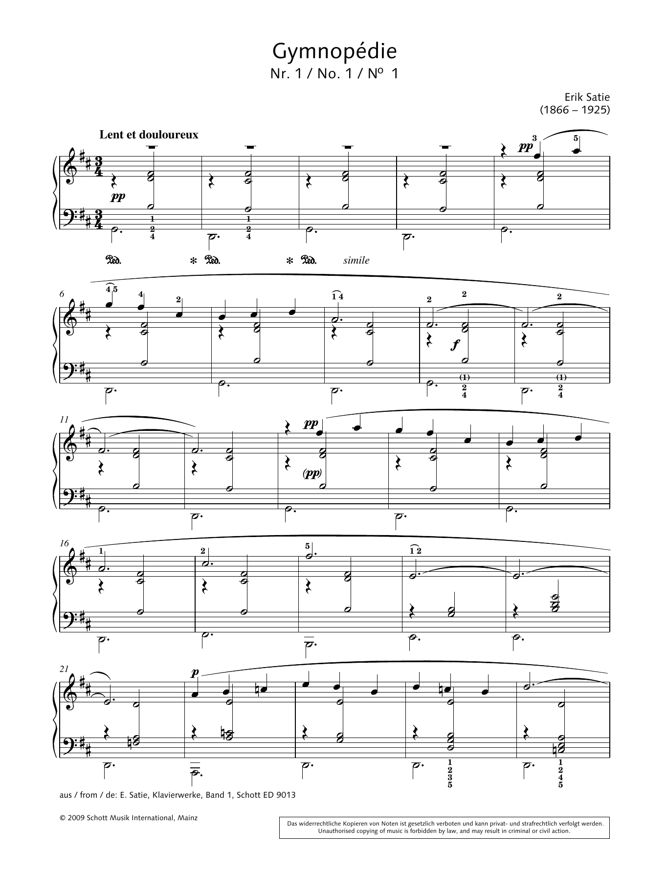 Product gallery: Page 1 of 1 Gymnopédie No.1, Hans-Gunter Heumann