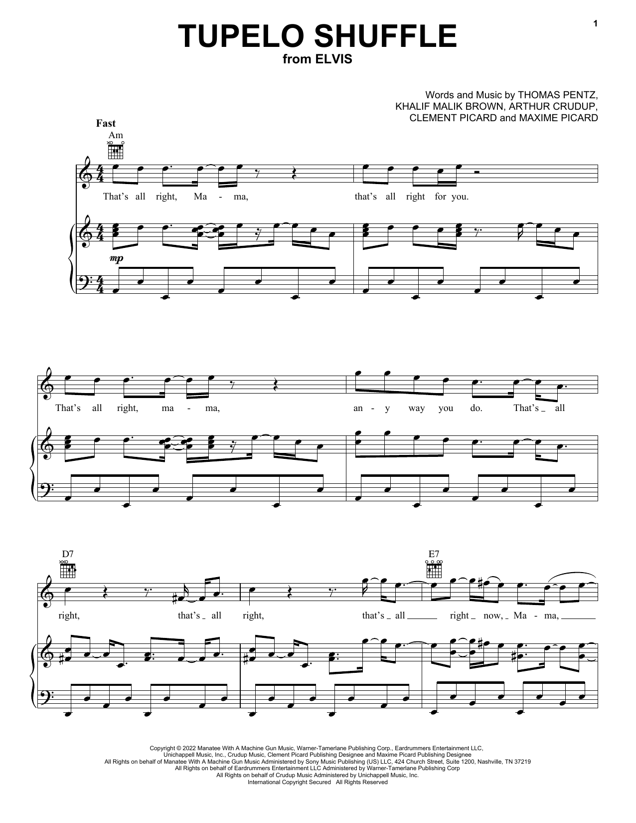 Produktbild zu: Tupelo Shuffle (from ELVIS)