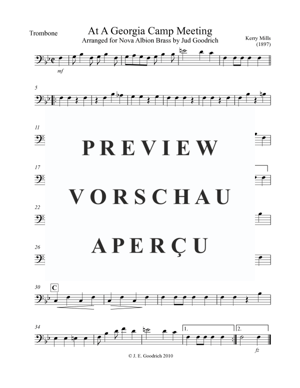 Produktgalerie: Seite 9 von 10 At a Georgia Camp Meeting, , Blechbläserquintett