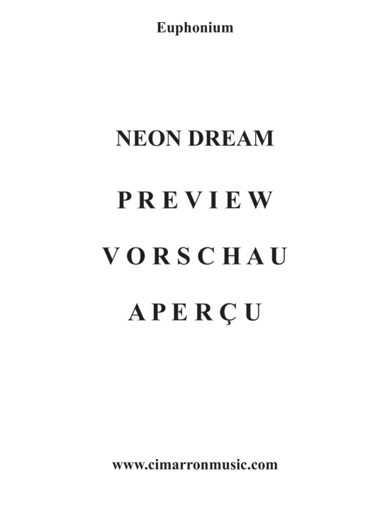 Product gallery: Page 3 of 11 Neon Dream , , (Euphonium Solo)