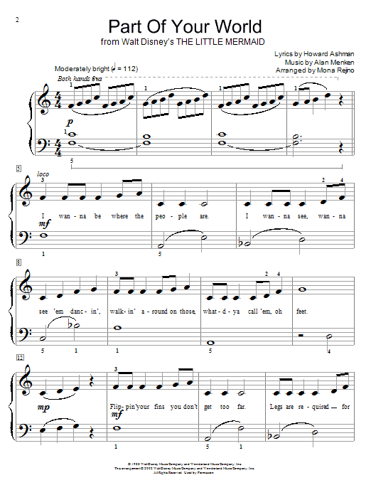 Produktbild zu: Part Of Your World (from The Little Mermaid) (arr. Mona Rejino)