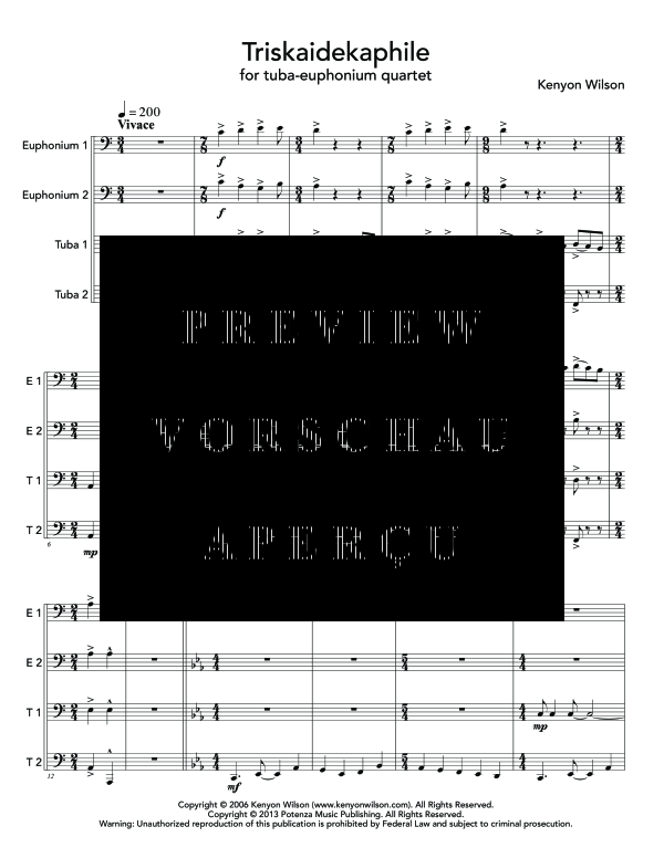 Product gallery: Page 5 of 11 Triskaidekaphile, , (Tuba Quartett EETT)