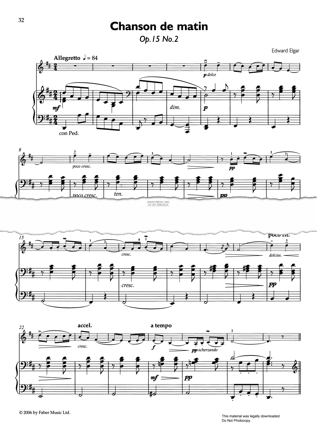 Product gallery: Page 1 of 1 Chanson De Matin/Badinerie, Edward Elgar