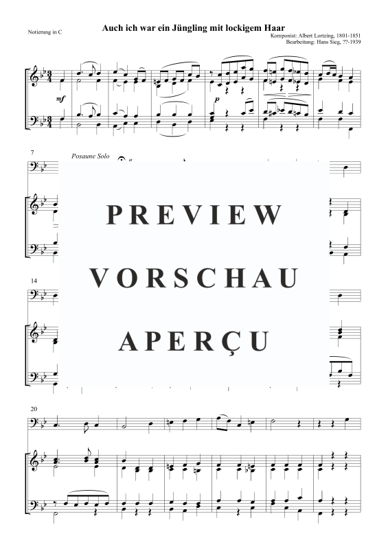 Product gallery: Page 2 of 5 Auch ich war ein Jüngling mit lockigem Haar, , Trombone Solo and Trombone Choir