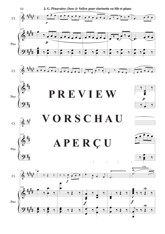 Product gallery: Page 11 of 19 Dans Le Vallon , , (clarinet in Bb + piano)