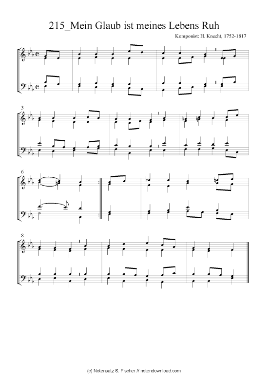 Produktbild zu: Mein Glaub ist meines Lebens Ruh H. Knecht, 1752-1817 