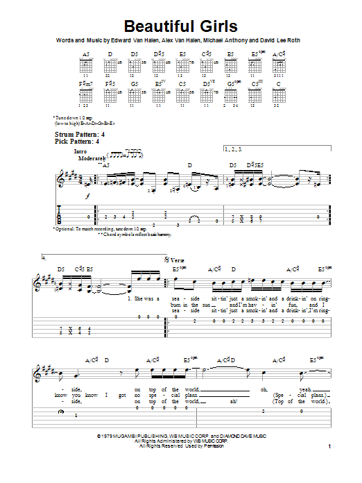 Product gallery: Page 1 of 1 Beautiful Girls, Van Halen