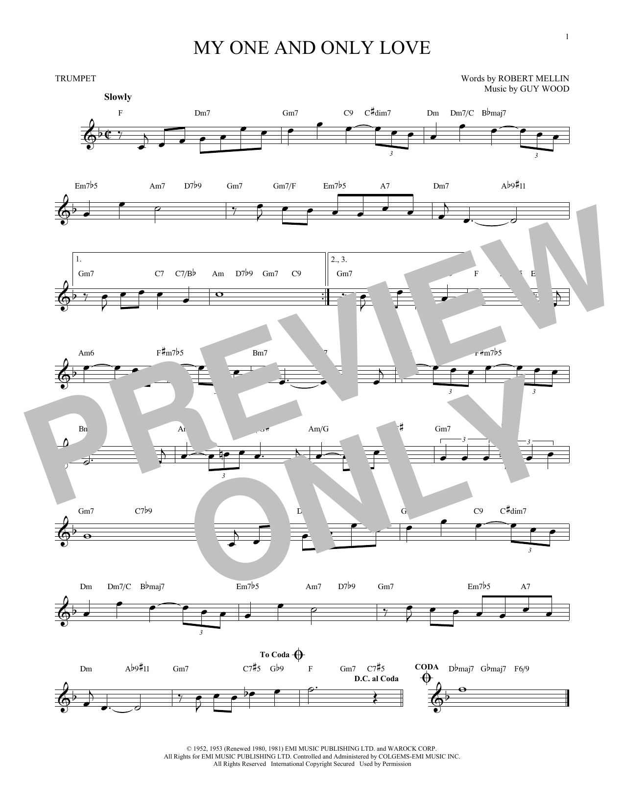 Product gallery: Page 1 of 1 My One And Only Love, Guy Wood