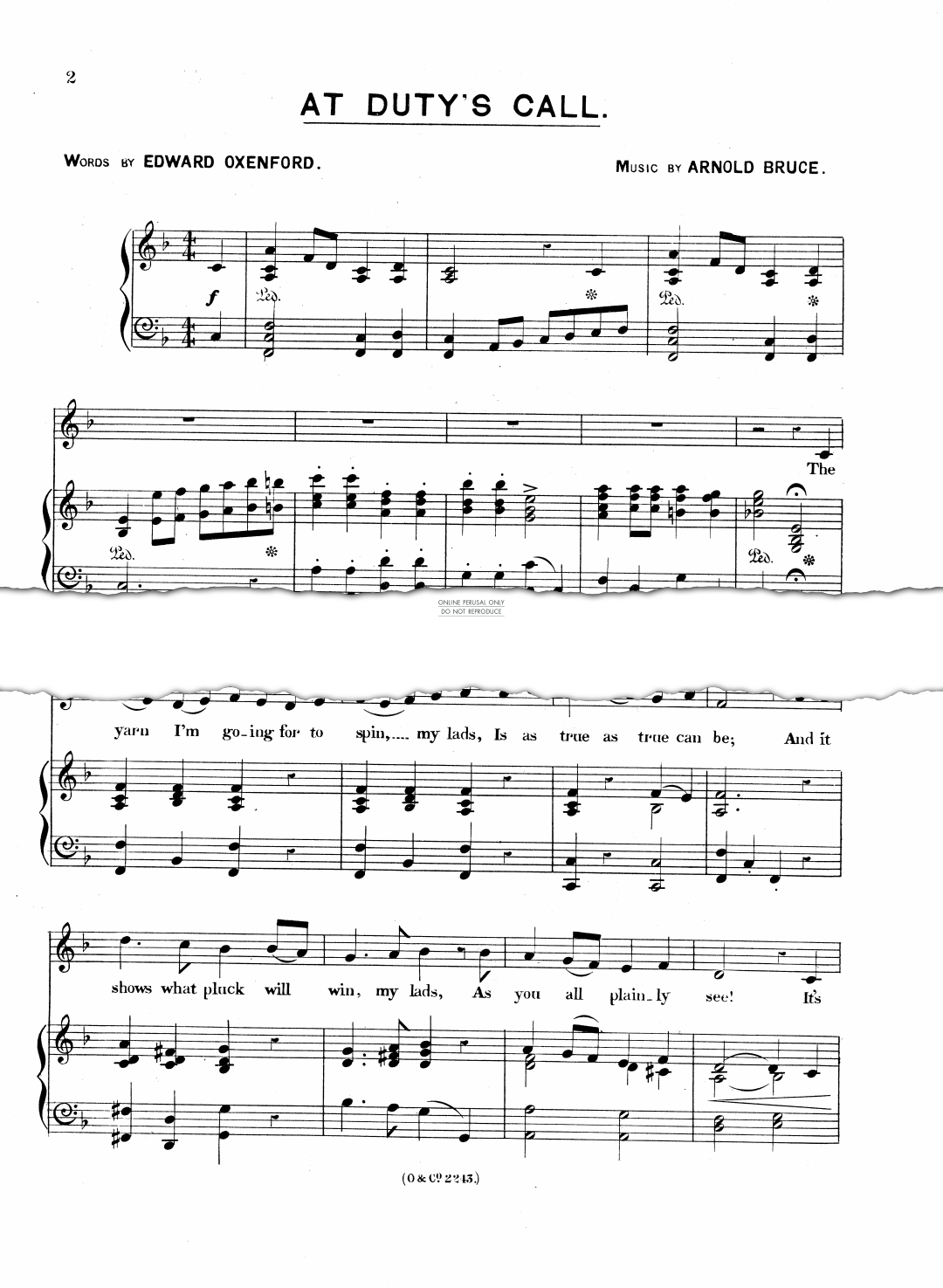 Produktgalerie: Seite 1 von 1 At Duty's Call, Arnold Bruce, Gesang, Klavier