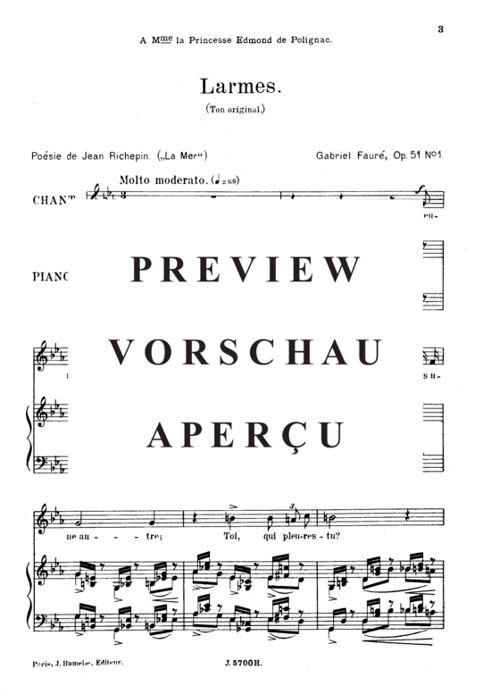 Product gallery: Page 2 of 6 Larmes Op.51 No.1, , High Voice and Piano