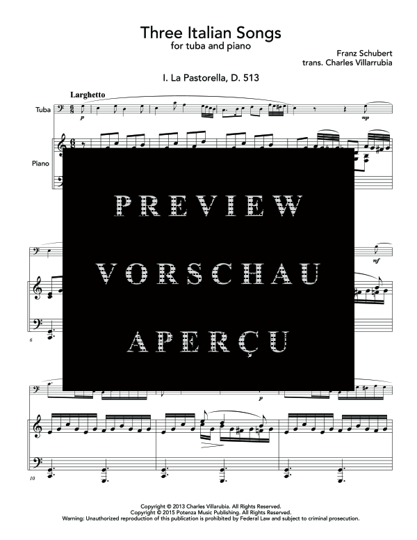 Product gallery: Page 5 of 11 Three Italian Songs, , (tuba and piano)