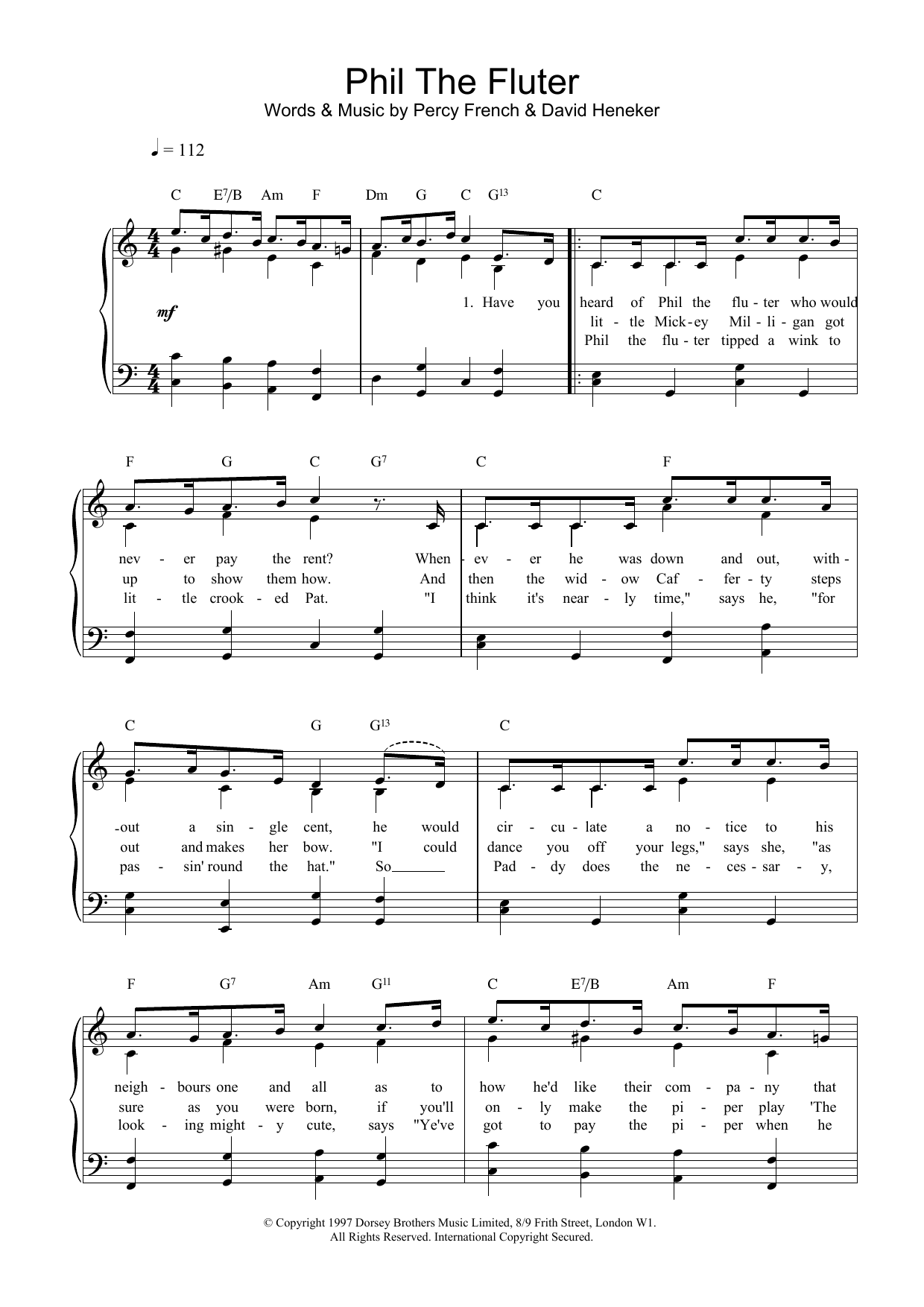 Produktgalerie: Seite 1 von 1 Phil The Fluter, Percy French, Gesang, Gitarre, Klavier