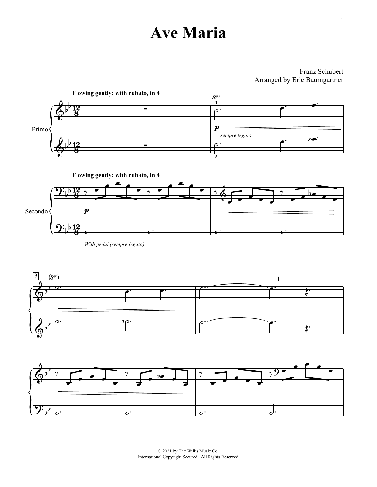 Produktbild zu: Ave Maria (arr. Eric Baumgartner)