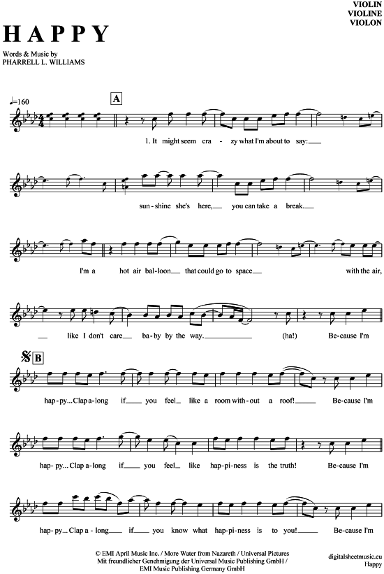 Product picture to: Happy (Pharrell Williams) Pharrell Williams