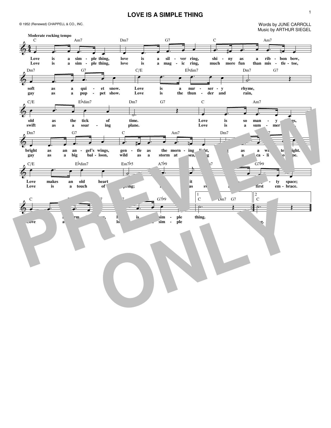 Produktbild zu: Love Is A Simple Thing