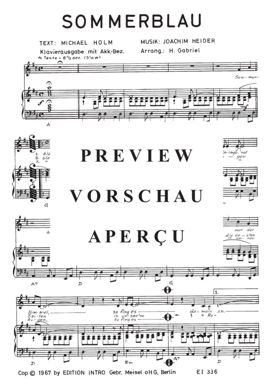 Produktgalerie: Seite 4 von 4 Sommerblau, Gildo, 	Rex, Klavier und Gesang