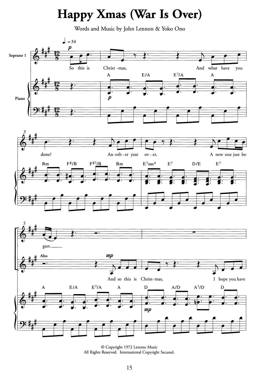 Produktgalerie: Seite 1 von 1 Happy Xmas (War Is Over), John Lennon, Chor